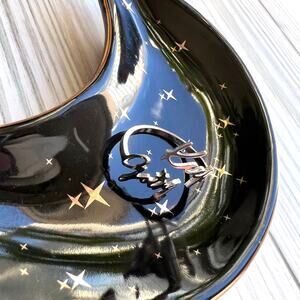 NWT AYNIL Keep Going Stainless Steel Ring + Celeste Half Moon Jewelry Tray